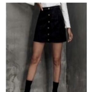 SHEIN black mini skirt